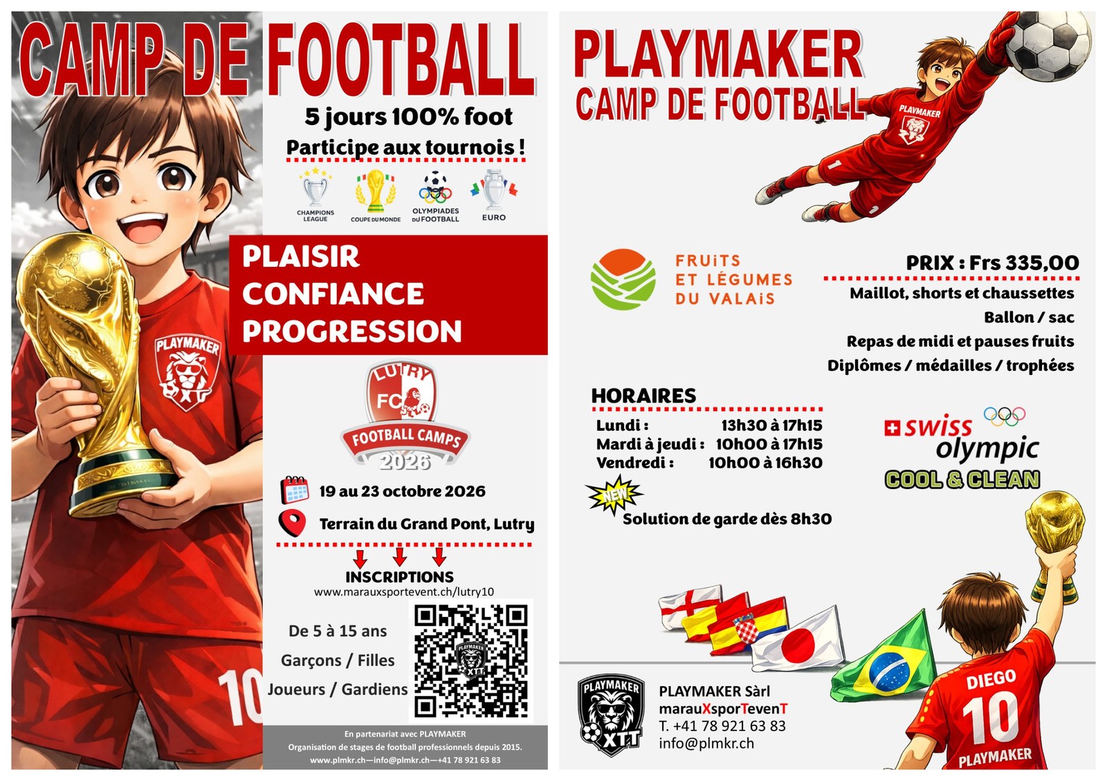 Camp de football du FC Lutry, 19 au 23 octobre 2026