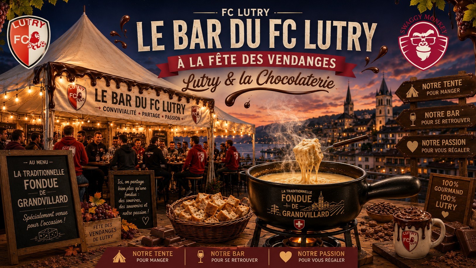 Le bar du FC Lutry à la Fête des Vendanges 2026